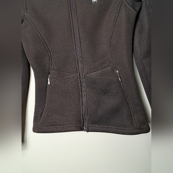 Spyder Core Zip Up Brown Sweater Jacket Size Small Women's - Zippered Pockets - Picture 5 of 15